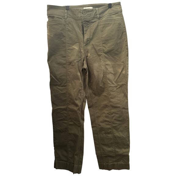 LOFT Women’s Pants Size 6 Olive Green Cotton Blend Stretch Casual Outdoors - Picture 1 of 6